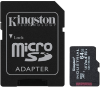 

Карта памяти Kingston, Industrial microSDXC 64GB (SDCIT2/64GB) с адаптером