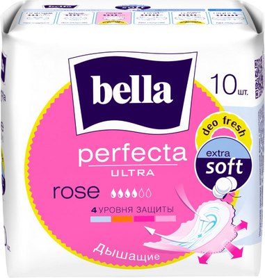 Прокладки гигиенические Bella Perfecta Ultra Rose Deo Fresh (10шт) - 