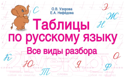 Учебное пособие АСТ Таблицы по русскому языку. Все виды разбора (Узорова О.В., Нефедова Е.А.)