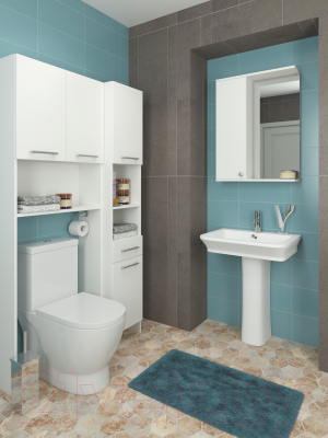 Шкаф для ванной Genesis Мебель Колонка 330 (белый)