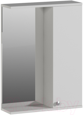 Шкаф с зеркалом для ванной Genesis Мебель 60x18x83 (белый)