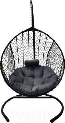 Кресло подвесное Craftmebelby Кокон Капля стандарт (черный/серый)
