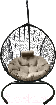 Кресло подвесное Craftmebelby Кокон Капля стандарт (графит/бежевый)