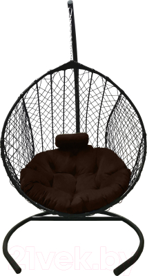 Кресло подвесное Craftmebelby Кокон Капля стандарт (графит/коричневый)