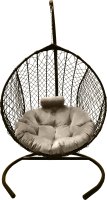 Кресло подвесное Craftmebelby Кокон Капля стандарт (коричневый/бежевый) - 