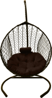 Кресло подвесное Craftmebelby Кокон Капля стандарт (коричневый/коричневый) - 