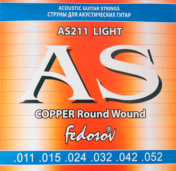 Струны для акустической гитары Fedosov AS211 Copper Round Wound
