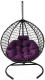 Кресло подвесное Craftmebelby Кокон Капля Премиум (черный/фиолетовый) - 