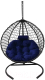 Кресло подвесное Craftmebelby Кокон Капля Премиум (черный/синий) - 