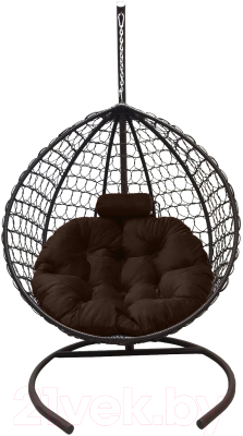 Кресло подвесное Craftmebelby Кокон Капля Премиум (коричневый/коричневый)