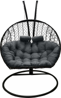 Кресло подвесное Craftmebelby Кокон Двойной (черный/серый) - 