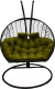 Кресло подвесное Craftmebelby Кокон Двойной (черный/зеленый) - 