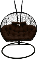 Кресло подвесное Craftmebelby Кокон Двойной (черный/коричневый) - 