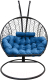 Кресло подвесное Craftmebelby Кокон Двойной (графит/голубой) - 
