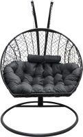 Кресло подвесное Craftmebelby Кокон Двойной (графит/серый) - 