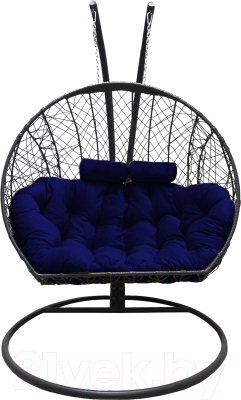 Кресло подвесное Craftmebelby Кокон Двойной (графит/фиолетовый)