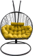 Кресло подвесное Craftmebelby Кокон Двойной (графит/желтый) - 