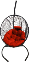 Кресло подвесное Craftmebelby Кокон Круглый стандарт (графит/коралловый) - 
