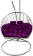 Кресло подвесное Craftmebelby Кокон Двойной (белый/фиолетовый) - 