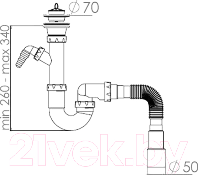 Сифон AV Engineering AVE129762