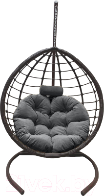 Кресло подвесное Craftmebelby Кокон Капля Сфера (графит/серый)