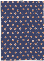 Набор полотенец Лен наш Лисы на синем фоне 18-66/4 198121 (47x61, синий/оранжевый) - 