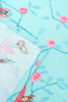 Полотенце Лен наш Японские птицы 21-111 / 246413 (47x61, голубой/розовый) - 