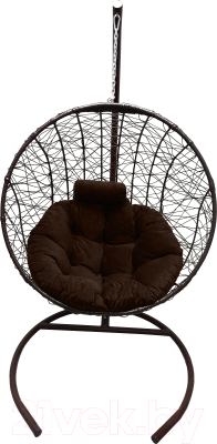 Кресло подвесное Craftmebelby Кокон Круглый стандарт (коричневый/коричневый)