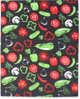 Полотенце Лен наш Овощи с грибами 21-120 / 249735 (47x61, черный/красный/зеленый) - 
