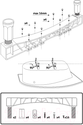 Ножки опорные Excellent NWT-50