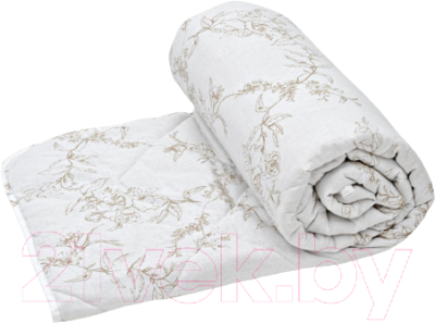 Одеяло Лен наш Шведская Роза Лен Евро / 230738 (200x220, белый)