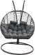 Кресло подвесное Craftmebelby Кокон Двойной Премиум Кольца (графит/серый) - 