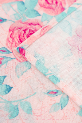 Набор полотенец Лен наш Плетистая роза 249720 (47x61, светло-бирюзовый/бежевый/розовый/бирюзовый)