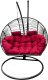 Кресло подвесное Craftmebelby Кокон Двойной Премиум Зигзаг (черный/алый) - 