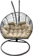 Кресло подвесное Craftmebelby Кокон Двойной Премиум Зигзаг (черный/бежевый) - 