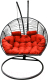 Кресло подвесное Craftmebelby Кокон Двойной Премиум Зигзаг (черный/коралловый) - 
