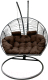Кресло подвесное Craftmebelby Кокон Двойной Премиум Зигзаг (графит/коричневый) - 