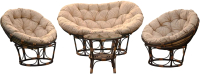 Комплект садовой мебели BiGarden Mamasan Papasan / БГ-3+1-Кор (коричневый) - 