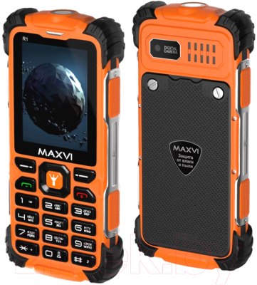 Мобильный телефон Maxvi R1 (оранжевый+ЗУ)