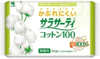 Прокладки ежедневные Kobayashi Sarasaty Cotton 100% (56шт) - 