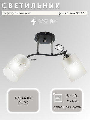 Потолочный светильник Aitin-Pro XA1253/2 (черный/хром) -