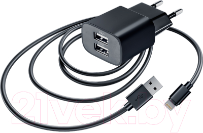 Зарядное устройство сетевое GAL UC-2489 в комплекте с кабелем USB A - 8 Pin