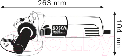 Профессиональная угловая шлифмашина Bosch GWS 660 (0.601.375.08N)