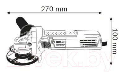Профессиональная угловая шлифмашина Bosch GWS 750-125 (0.601.394.0R3)