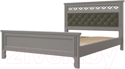 Двуспальная кровать Bravo Мебель Грация 160x200 (антрацит)