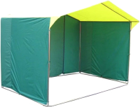 Торговая палатка Митек Домик 3.0х1.9 (желтый/зеленый) - 