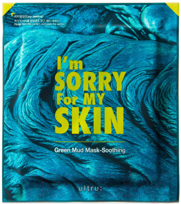 Маска для лица тканевая I'm Sorry for My Skin Green Mud Mask-Soothing (18мл)