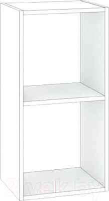 Стеллаж Кортекс-мебель Дельта-2 36x71 (белый)