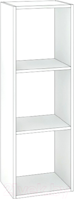 Стеллаж Кортекс-мебель Дельта-3 36x105 (белый)