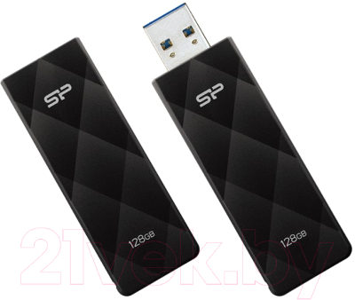 Usb flash накопитель Silicon Power Blaze B20128GB Black (SP128GBUF3B20V1K)